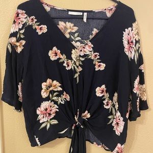 Navy Blue floral shirt